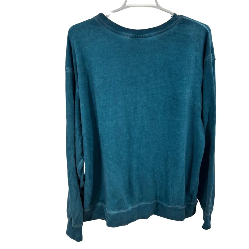 Disney Encanto L teal lightweight graphic Sweatshirt tropical vacation floral